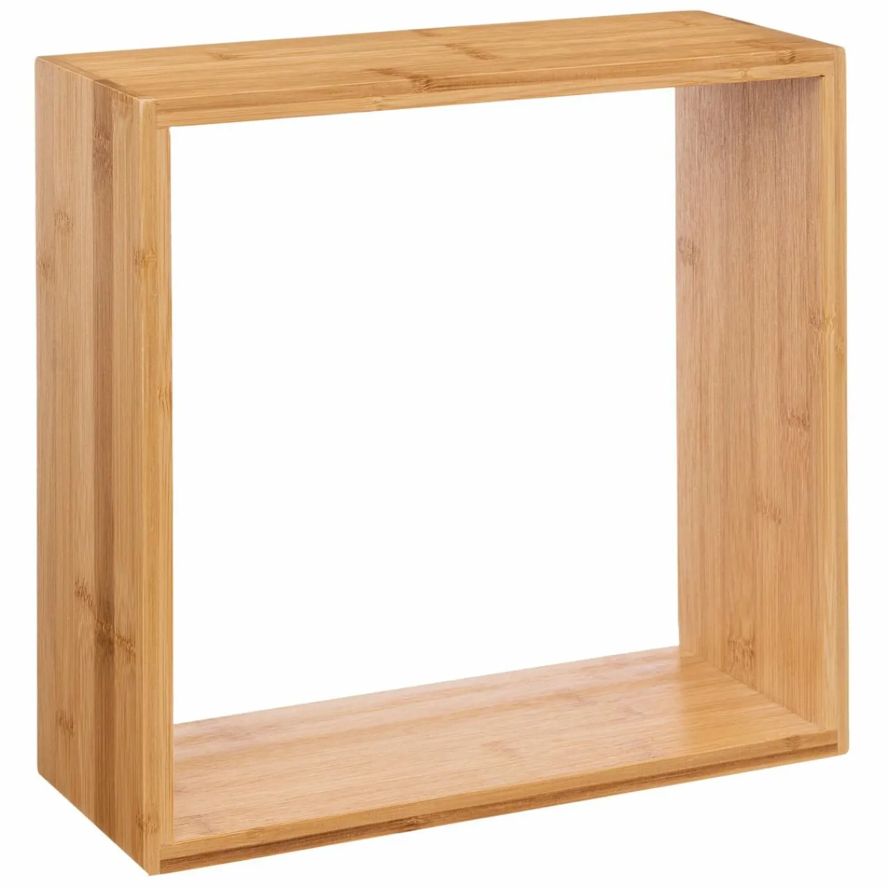 Étagère Murale|ATMOSPHERA Lot de 3 étagères bambou (H15-20-25 cm) Cube Fixy Naturel Bois
