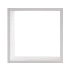 Étagère Murale|ATMOSPHERA Lot de 3 étagères bois (H24-27-30 cm) Cube Blanc
