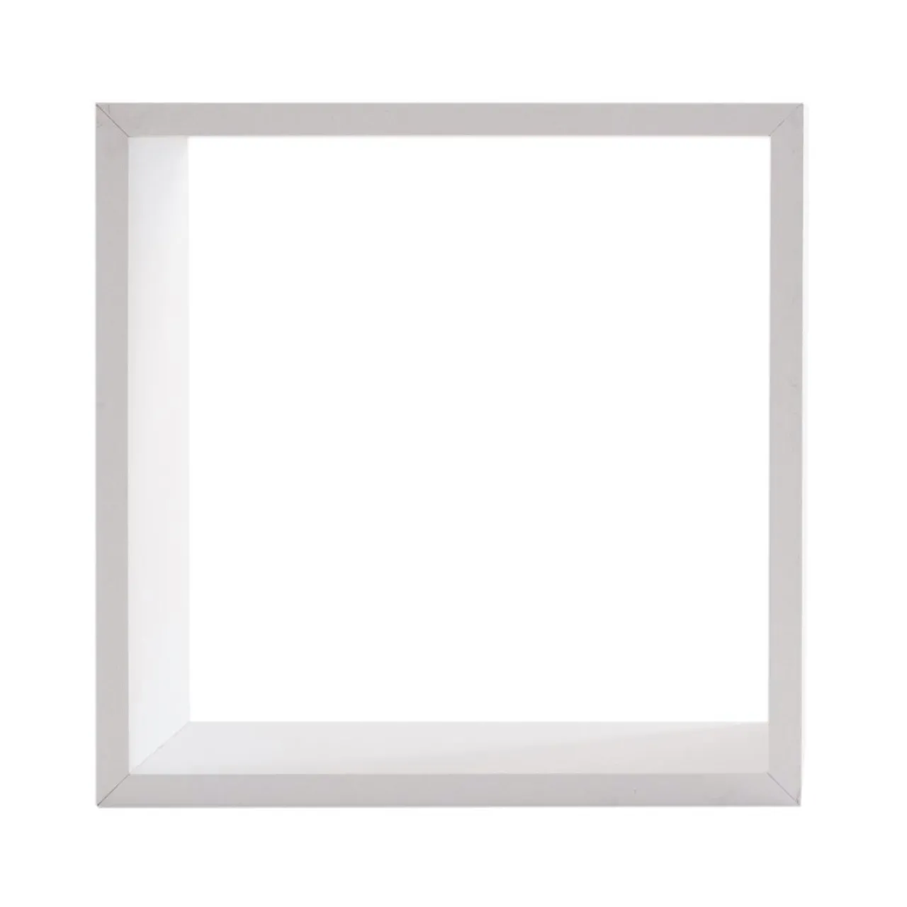 Étagère Murale|ATMOSPHERA Lot de 3 étagères bois (H24-27-30 cm) Cube Blanc