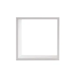 Étagère Murale|ATMOSPHERA Lot de 3 étagères bois (H15-20-25 cm) Cube Blanc