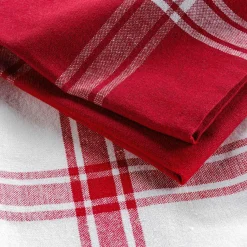 Accessoire Cuisine|DOUCEUR D'INTERIEUR Lot de 2 torchons coton recyclé Cuisiline Bordeaux