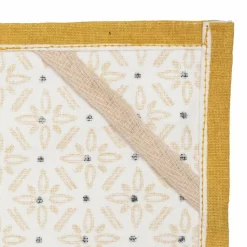 Accessoire Cuisine|ATMOSPHERA Lot de 3 torchons Geom Jaune ocre