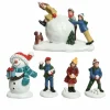 Personnage Et Accessoire Pour Village|KAEMINGK Lot de figurines et accessoires amusement dans la neige pour village