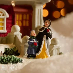 Village De Noël Lumineux|KAEMINGK Maison de village illuminée musicale et animée à piles (H23 cm) Camden Street Multicolore