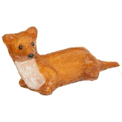 Déco Et Objet Lumineux|JJA Mangouste lumineuse 25 LED (H16 cm) Emmy Blanc froid Marron