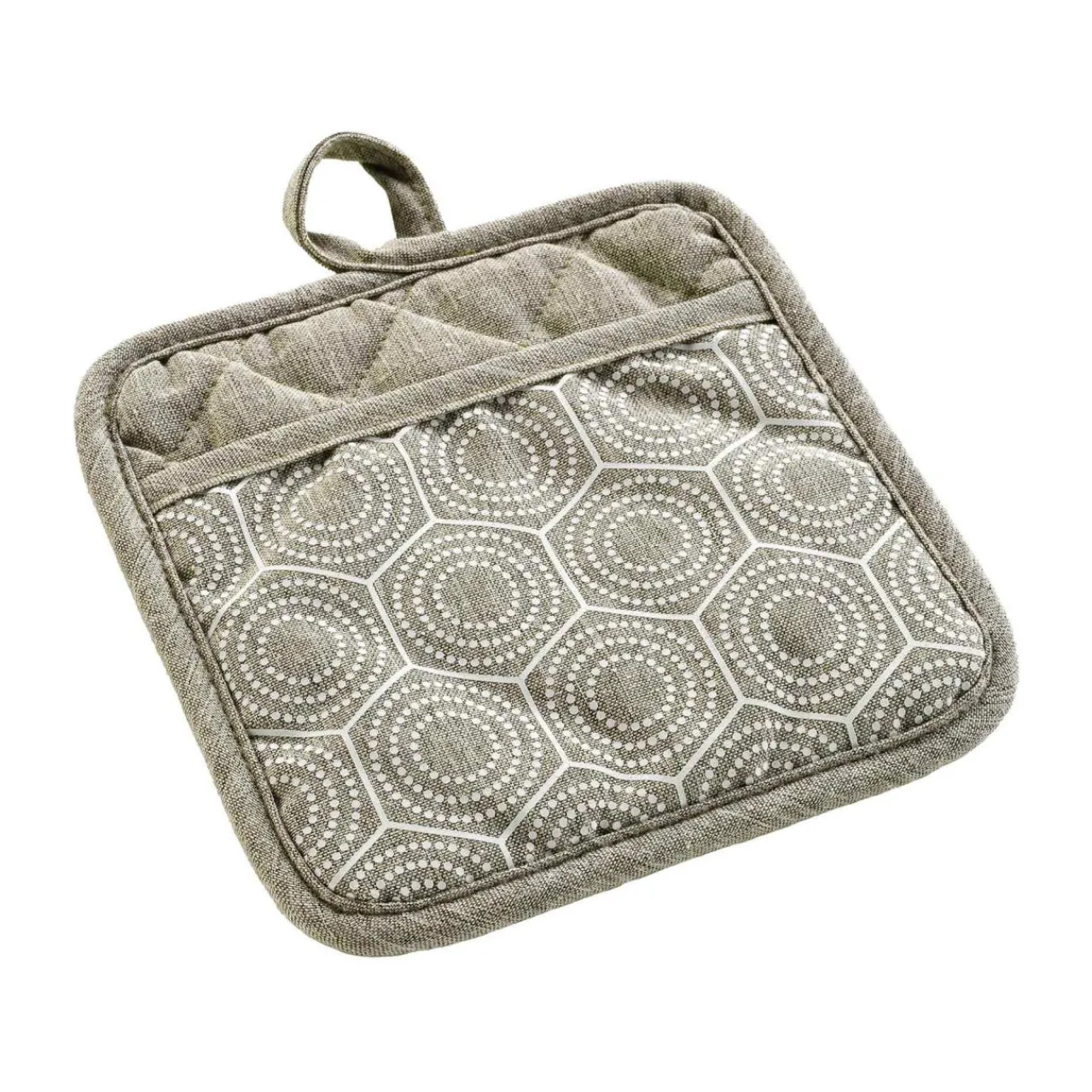 Accessoire Cuisine|douceur d'intu017drieur Manique avec poche coton (18,5 x 18,5 cm) Alveis Beige