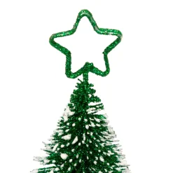 Déco De Table|JJA Marque place en métal (H10 cm) Sapin enneigé Vert