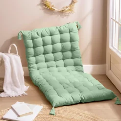 Coussin De Sol|EMINZA Matelas de sol coton (120 x 60 cm) Pixel Vert menthe