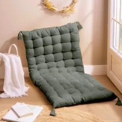 Coussin De Sol|EMINZA Matelas de sol coton (120 x 60 cm) Pixel Vert kaki