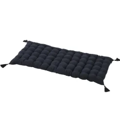 Coussin De Sol|EMINZA Matelas de sol gaze de coton (60 x 120 cm) Gaïa Bleu nuit