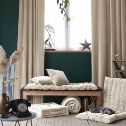 Coussin De Sol|EMINZA Matelas de sol velours de coton (60 x 120 cm) Victor pampa Beige