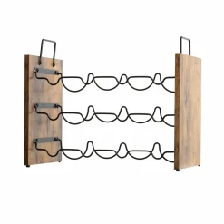 Range Bouteilles|EMINZA Meuble range-bouteilles industriel 12 emplacements (H40 cm) Lucas Noir