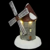 Village De Noël Lumineux|FEERIC LIGHTS Moulin à vent lumineux à piles (H16 cm) Ailes en mouvement