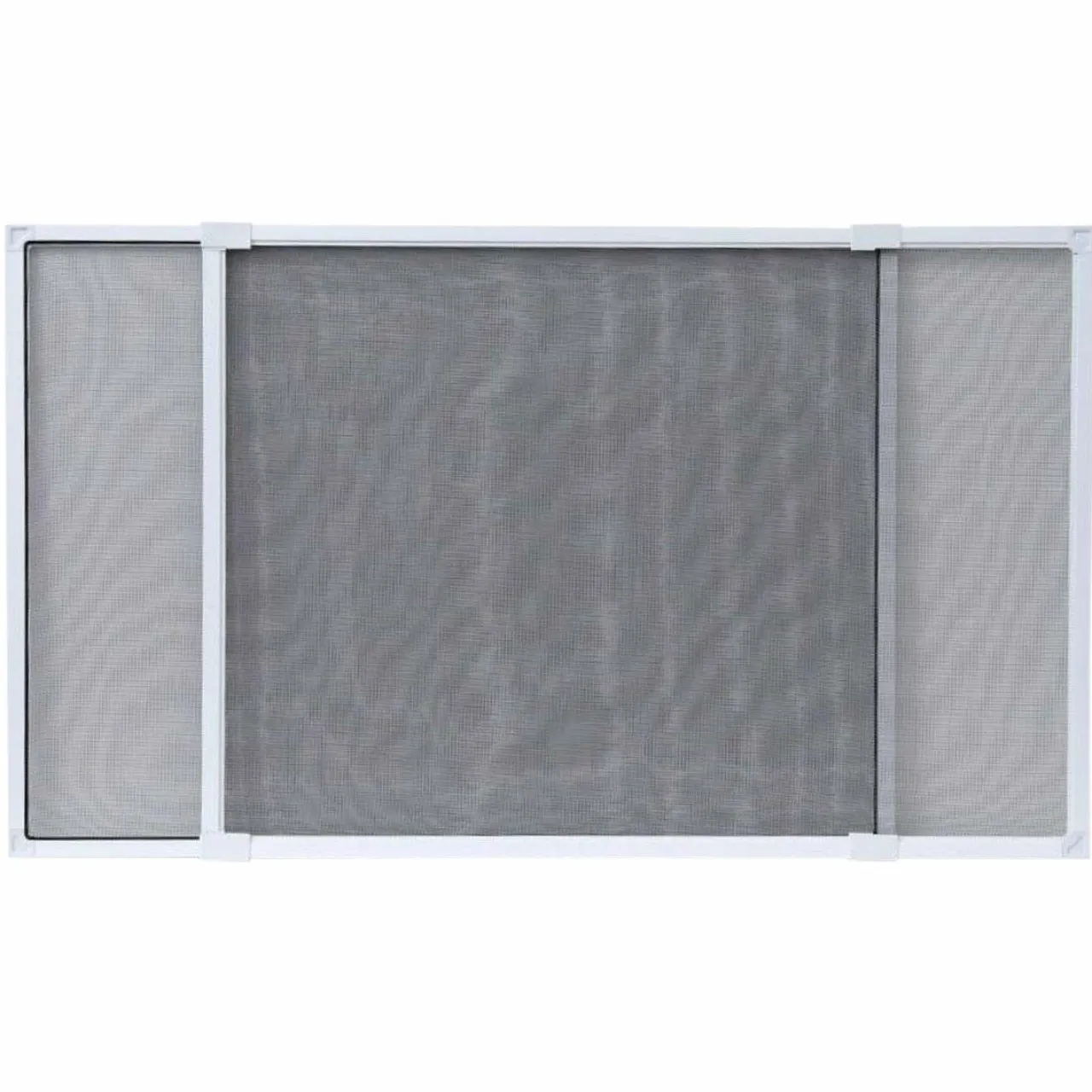 Moustiquaire|LUANCE Moustiquaire fenêtre cadre extensible (H50 x L 70 / 130 cm) et gris Blanc