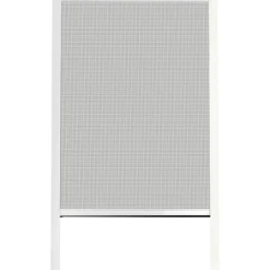 Moustiquaire|LUANCE Moustiquaire fenêtre enroulable à châssis recoupable (130 x 160 cm) Moustyk Blanc