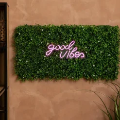 Plante Artificielle|Toile, Cadre, Déco Murale|Atmosphera, cru017dateur d'intu017drieur Mur végétal carré (50 x 50 cm) Izy Vert