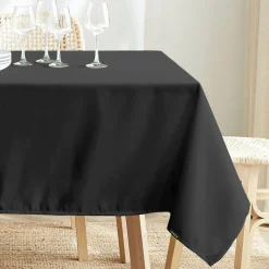 Nappe De Table|EMINZA Nappe carrée anti tache (100 x 100 cm) Elise e Noir