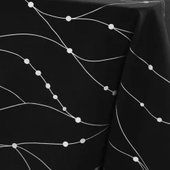 Nappe Et Chemin De Table|Douceur d interieur Nappe de Noël rectangulaire (140 x 240 cm) Astrelia et argent Noir