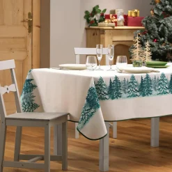 Nappe Et Chemin De Table|douceur d'intu017drieur Nappe de Noël rectangulaire (150 x 300 cm) Christmas Ecru