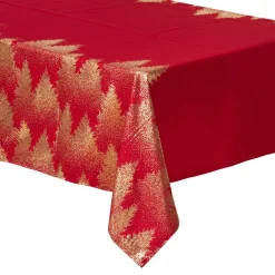 Nappe Et Chemin De Table|Feeric Lights & Christmas Nappe de Noël rectangulaire (140 x 240 cm) Sapin Rouge