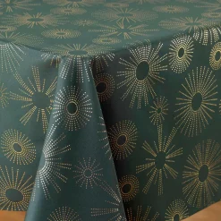 Nappe Et Chemin De Table|DOUCEUR D'INTERIEUR Nappe de Noël rectangulaire (150 x 240 cm) Pampille métallisé Vert