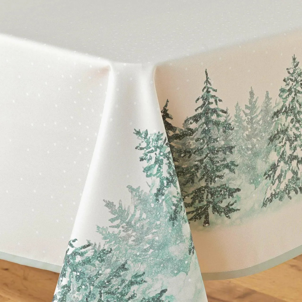 Nappe Et Chemin De Table|douceur d'intu017drieur Nappe de Noël rectangulaire (150 x 240 cm) Christmas Ecru