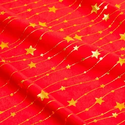 Nappe Et Chemin De Table|JJA Nappe de Noël rectangulaire (360 x 140 cm) Pluie d'étoiles Rouge