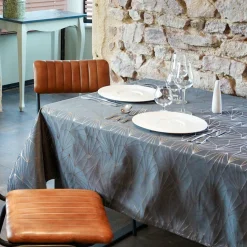 Nappe Et Chemin De Table|L'EFFET PAPILLON Nappe de Noël rectangulaire (145 x 300 cm) Facette Anthracite