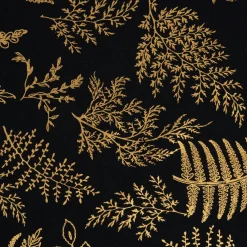 Nappe Et Chemin De Table|FEERIC LIGHTS Nappe de Noël rectangulaire anti tache (140 x 240 cm) Feuillage et doré Noir