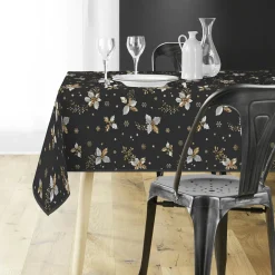 Nappe Et Chemin De Table|Douceur d interieur Nappe de Noël rectangulaire (150 x 240 cm) Guido Gris Anthracite