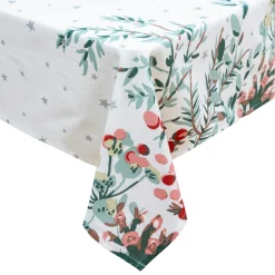 Nappe Et Chemin De Table|JJA Nappe de Noël rectangulaire (360 x 140 cm) Noël Nature Blanc