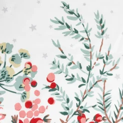 Nappe Et Chemin De Table|JJA Nappe de Noël rectangulaire (360 x 140 cm) Noël Nature Blanc