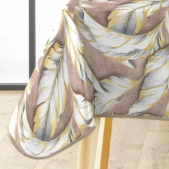 Nappe De Table|douceur d'intu017drieur Nappe enduite PVC rectangulaire imperméable (240 x 140 cm) Ebany Chocolat