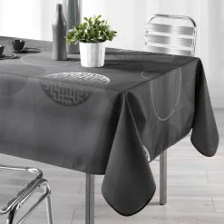 Nappe De Table|DOUCEUR D'INTERIEUR Nappe rectangulaire (150 x 240 cm) Kosmo Anthracite Gris foncé