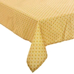 Nappe De Table|ATMOSPHERA Nappe rectangulaire anti tache (140 x 240 cm) Paty Jaune ocre