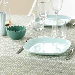 Nappe De Table|douceur d'intu017drieur Nappe rectangulaire anti tache (145 x 240 cm) Piana Vert sauge