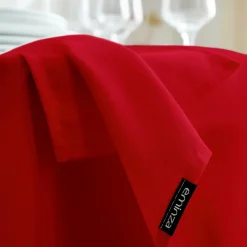 Nappe De Table|EMINZA Nappe rectangulaire anti tache (140 x 200 cm) Elise Rouge