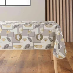 Nappe De Table|douceur d'intu017drieur Nappe rectangulaire anti tache (145 x 240 cm) Natane Beige