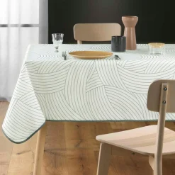 Nappe De Table|DOUCEUR D'INTERIEUR Nappe rectangulaire anti tache (150 x 200 cm) Linea he Blanc