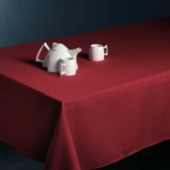 Nappe De Table|ATMOSPHERA Nappe rectangulaire anti tache (150 x 300 cm) Lina Rouge Bordeaux