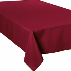 Nappe De Table|ATMOSPHERA Nappe rectangulaire anti tache (140 x 240 cm) Lina Rouge Bordeaux