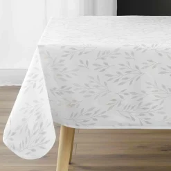 Nappe De Table|DOUCEUR D'INTERIEUR Nappe rectangulaire anti tache (150 x 240 cm) Lonigold he Blanc