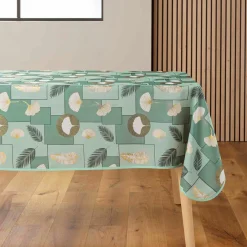 Nappe De Table|douceur d'intu017drieur Nappe rectangulaire anti tache (145 x 240 cm) Natane Vert sauge