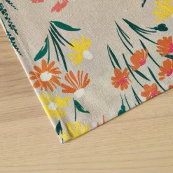 Nappe De Table|EMINZA Nappe rectangulaire coton enduit (150 x 350 cm) Juliette Beige