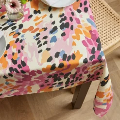 Nappe De Table|EMINZA Nappe rectangulaire coton enduit (150 x 250 cm) Mowgli Multicolore