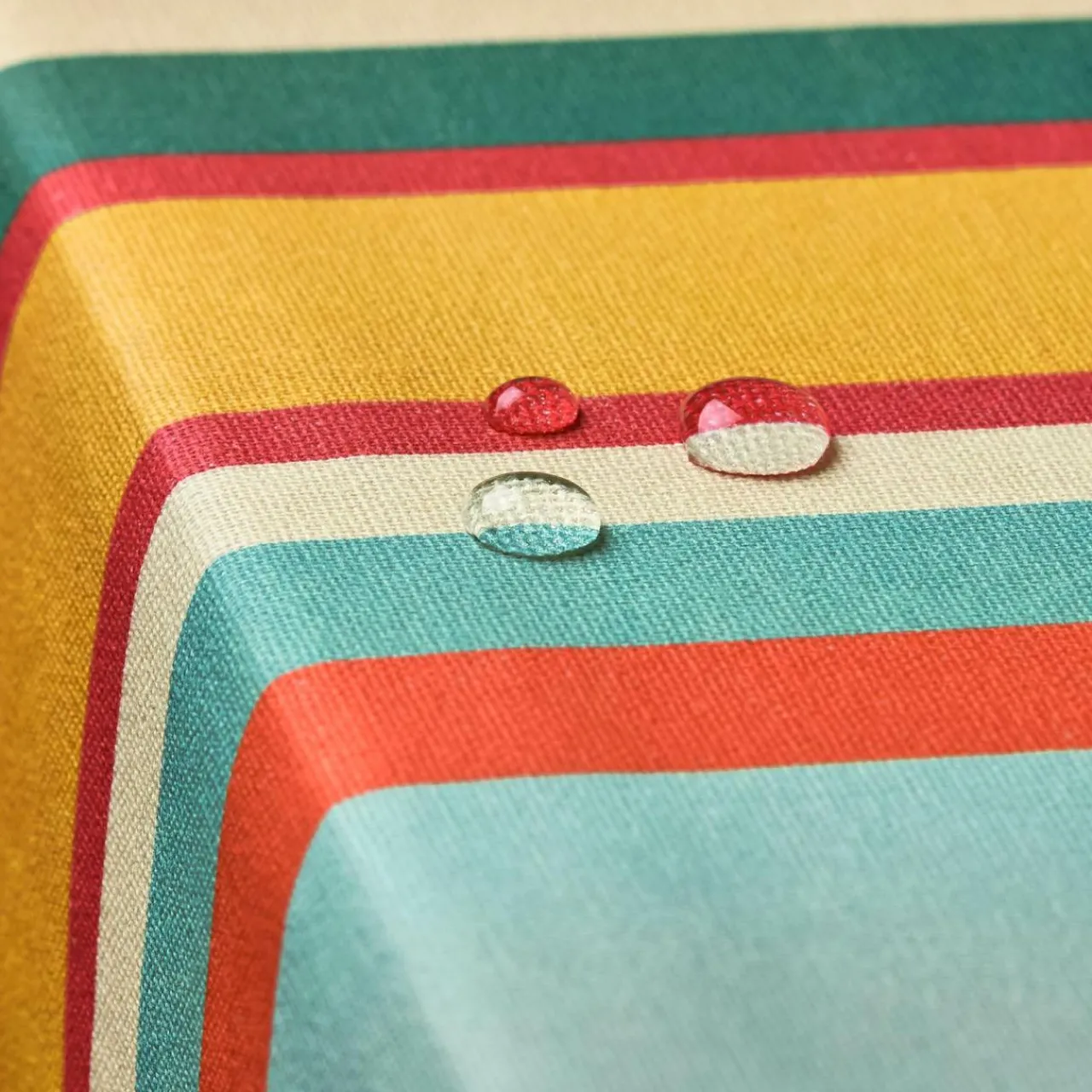 Nappe De Table|EMINZA Nappe rectangulaire coton enduit (150 x 350 cm) Cervione Multicolore