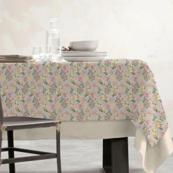 Nappe De Table|EMINZA Nappe rectangulaire coton enduit (150 x 250 cm) Juliette Beige