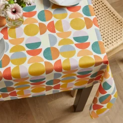 Nappe De Table|EMINZA Nappe rectangulaire coton enduit (150 x 350 cm) Brooklyn Multicolore