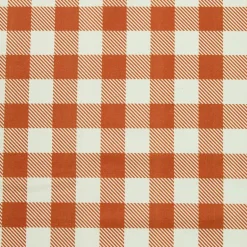 Nappe De Table|EMINZA Nappe rectangulaire coton enduit (150 x 350 cm) Vichy Terracotta