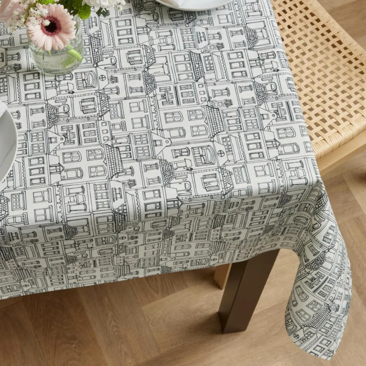 Nappe De Table|EMINZA Nappe rectangulaire coton enduit (150 x 250 cm) Home e Gris